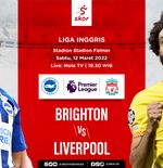 Link Live Streaming Brighton and Hove Albion vs Liverpool di Liga Inggris