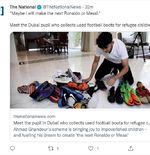 Remaja asal Dubai Ini Mengumpulkan Sepatu Bola Bekas untuk Dikirim ke Anak-anak Pengungsi Lebanon