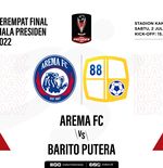 Prediksi dan Link Live Streaming Piala Presiden 2022: Arema FC vs Barito Putera
