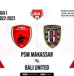 Prediksi dan Link Live Streaming PSM Makassar vs Bali United di Liga 1 2022-2023