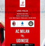 Link Live Streaming AC Milan vs Udinese di Liga Italia 2022-2023