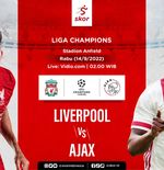 Link Live Streaming Liverpool vs Ajax Amsterdam di Liga Champions 2022-2023