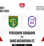 Prediksi dan Link Live Streaming Persebaya vs Rans Nusantara FC di Liga 1 2022-2023