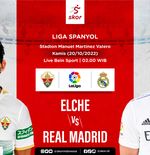 Link Live Streaming Elche vs Real Madrid di Liga Spanyol 2022-2023