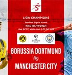 Hasil Borussia Dortmund vs Manchester City: Imbang 0-0, Die Borussen ke 16 Besar.