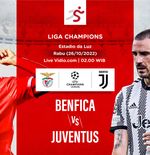 Link Live Streaming Benfica vs Juventus di Liga Champions 2022-2023