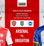 Link Live Streaming Arsenal vs Brighton di Piala Liga Inggris