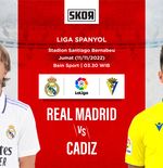 Link Live Streaming Real Madrid vs Cadiz di Liga Spanyol 2022-2023