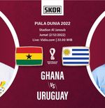 Hasil Ghana vs Uruguay di Piala Dunia 2022: Menang 2-0, La Celeste Tetap Angkat Koper dari Qatar