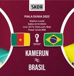 Piala Dunia 2022: Head to Head Kamerun vs Brasil