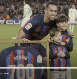 VIDEO: Sergio Busquets Terima Penghormatan di Camp Nou Usai Mencapai 700 Laga