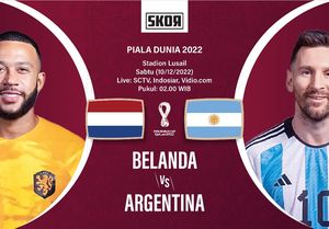 Skor 5: Duel Belanda vs Argentina dalam Sejarah Piala Dunia