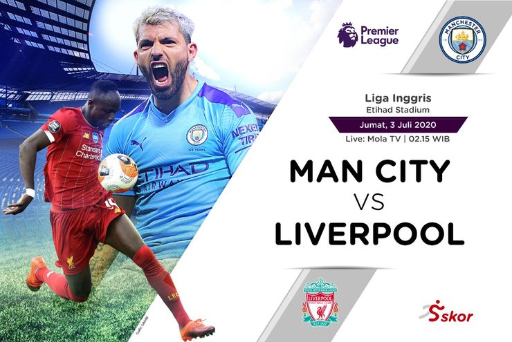 Susunan Pemain Liga Inggris: Manchester City vs Liverpool