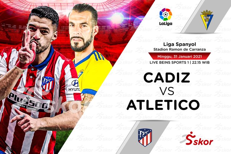 Link Live Streaming Cadiz vs Atletico Madrid di Liga Spanyol