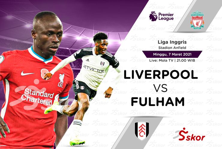 Link Live Streaming Liverpool vs Fulham di Liga Inggris 