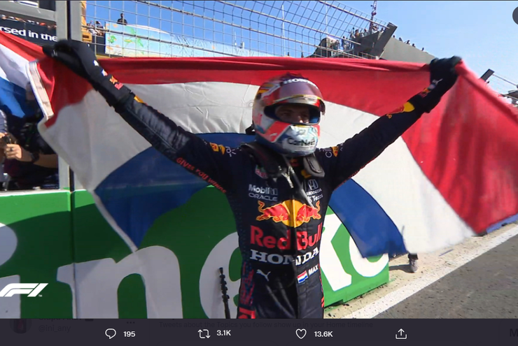 Disaksikan Raja, Max Verstappen Sebut Kemenangan di F1 GP Belanda 2021 Makin Istimewa