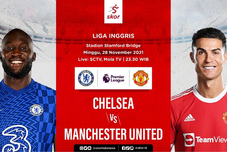 Link Live Streaming Chelsea vs Manchester United di Liga Inggris