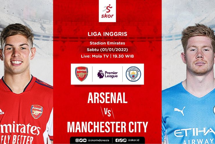 Arsenal vs Manchester City: Prediksi dan Link Live Streaming