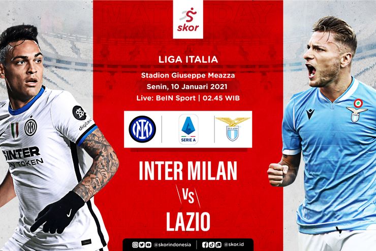 Prediksi Inter Milan vs Lazio: La Beneamata Sasar 8 Kemenangan Tanpa Putus
