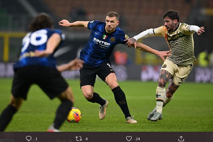 Kelakar Edin Dzeko usai Jadi Pahlawan Kemenangan Inter Milan atas Venezia