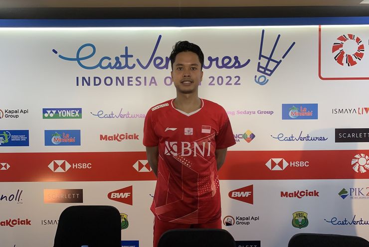 Indonesia Open 2022: Ini Janji Anthony Ginting untuk Suporter yang Sudah Mendukung