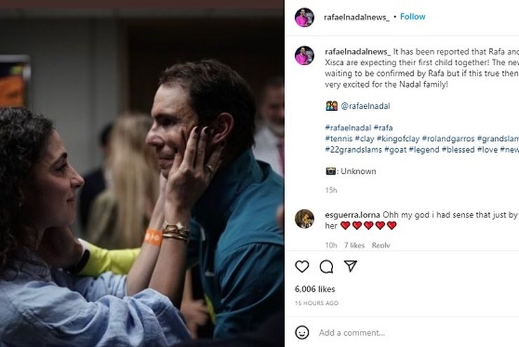 Rafael Nadal dan Mery Perello Sedang Menantikan Anak Pertama
