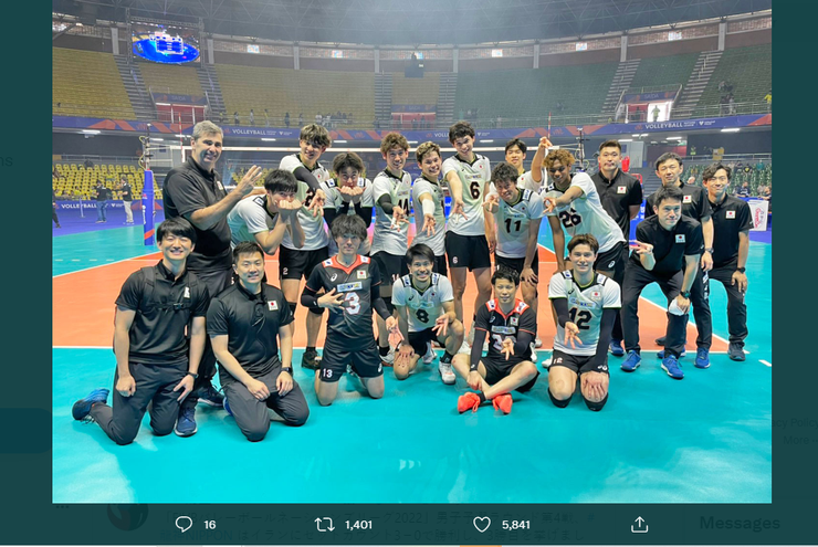 Jelang Kejuaraan Dunia FIVB 2022 Putra, Jepang Uji Coba Lawan AS dan Italia