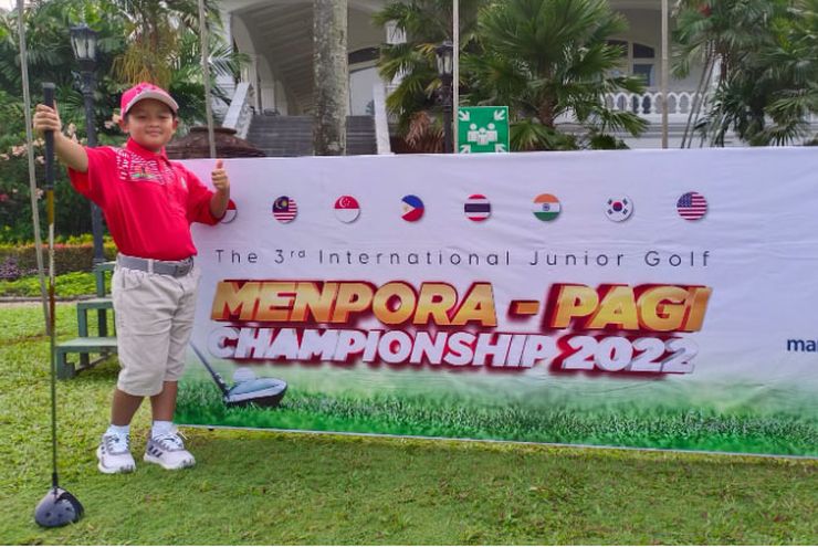 Rakha Faiz Hamzah Beraksi di Menpora-PAGI Internasional Junior Golf Championship 2022