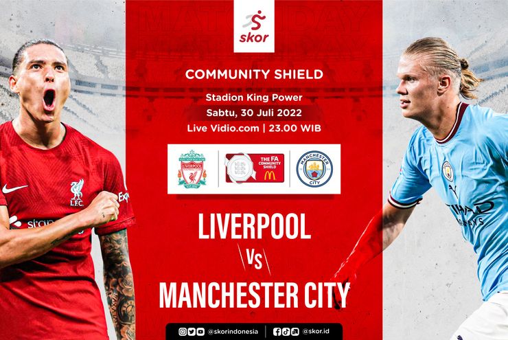 LIVE Update: Liverpool vs Manchester City di Community Shield 2022