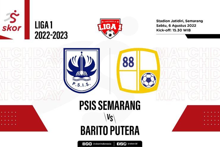 Prediksi dan Link Live Streaming PSIS Semarang vs Barito Putera di Liga 1 2022-2023