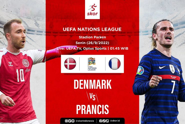 Prediksi Denmark vs Prancis: Ujian Terakhir Les Bleus Bertahan di Liga A