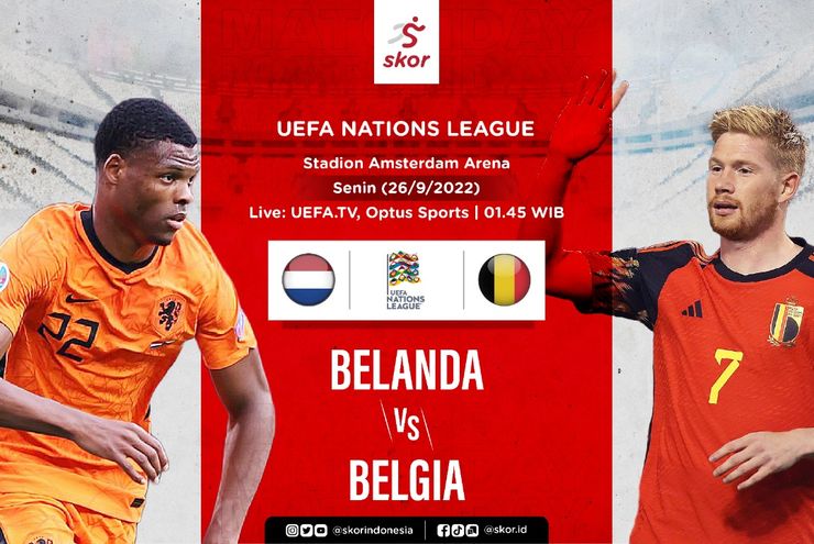 Prediksi Belanda vs Belgia: De Oranje di Atas Angin, The Red Devils Butuh Keajaiban