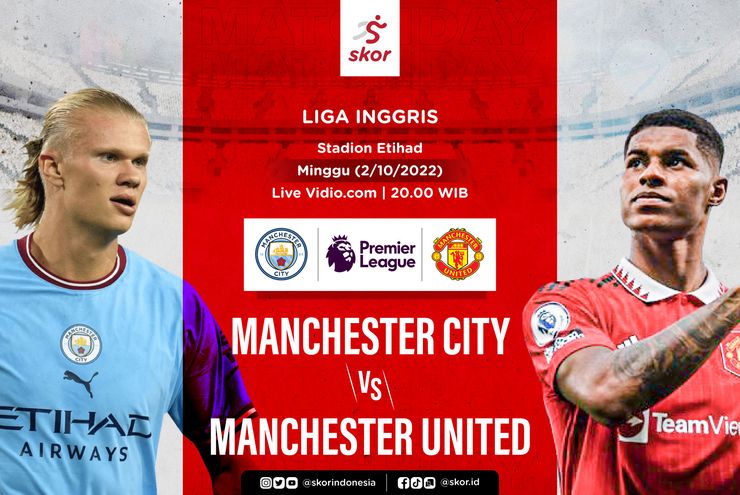 Manchester City vs Manchester United: Prediksi dan Link Live Streaming