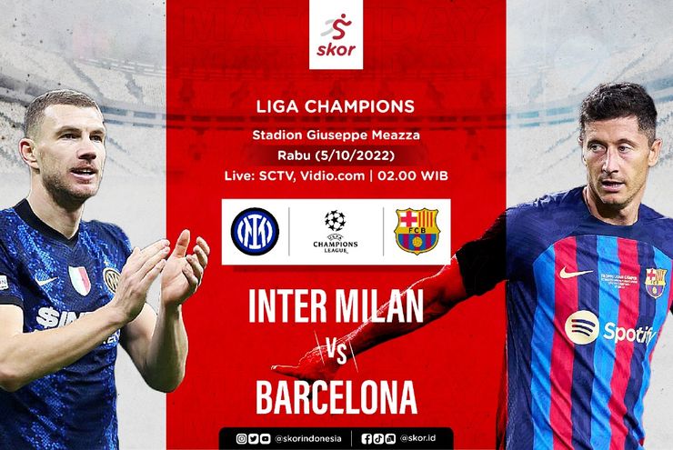 Live Update Inter Milan vs Barcelona di Liga Champions 2022-2023