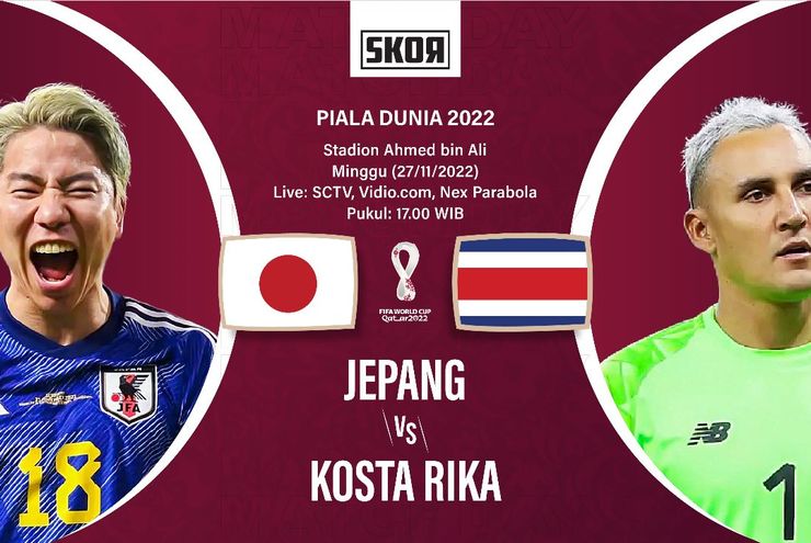 Preview dan Link Live Streaming Jepang vs Kosta Rika di Piala Dunia 2022