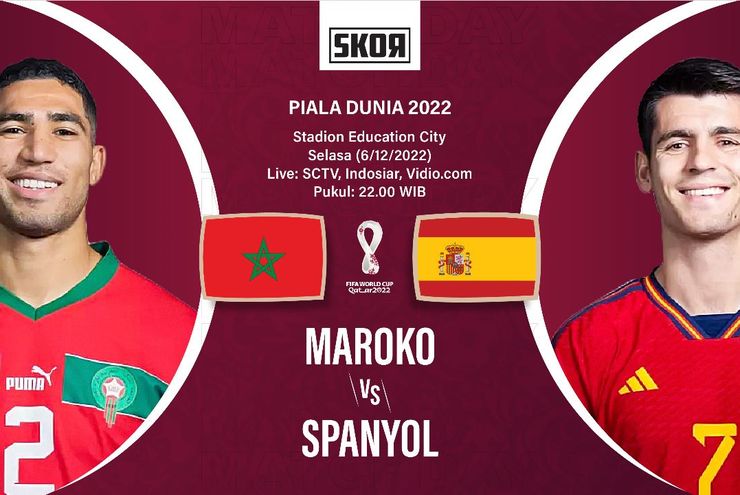 Piala Dunia 2022: Head to Head Maroko vs Spanyol