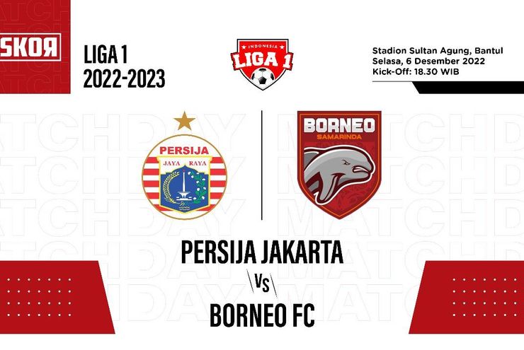 Prediksi dan Link Live Streaming Persija vs Borneo FC di Liga 1 2022-2023