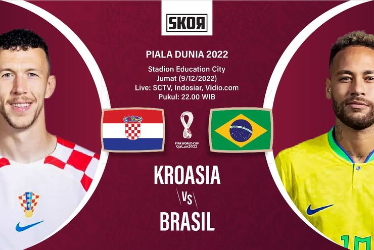 Piala Dunia 2022: Head to Head Kroasia vs Brasil