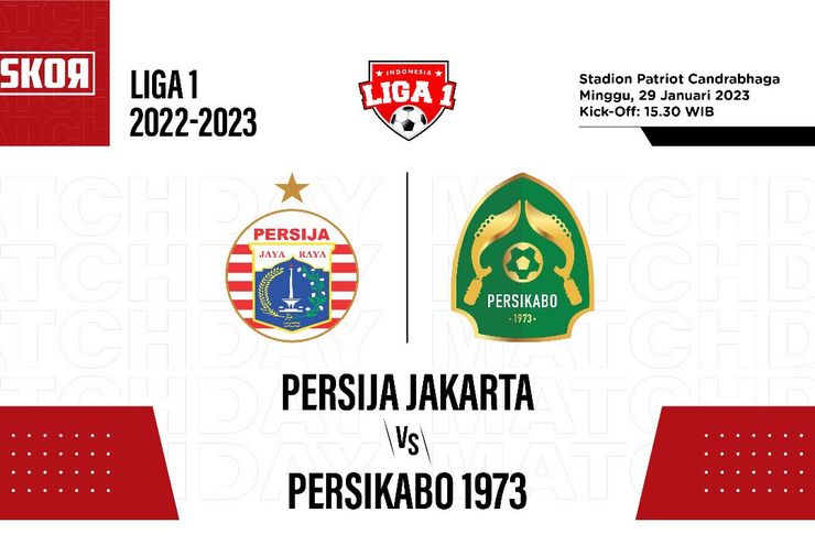 Prediksi dan Link Live Streaming Persija vs Persikabo di Liga 1 2022-2023