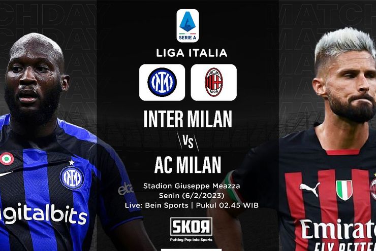 Sambut Derby della Madonnina, Ini Head to Head antara Inter Milan vs AC Milan
