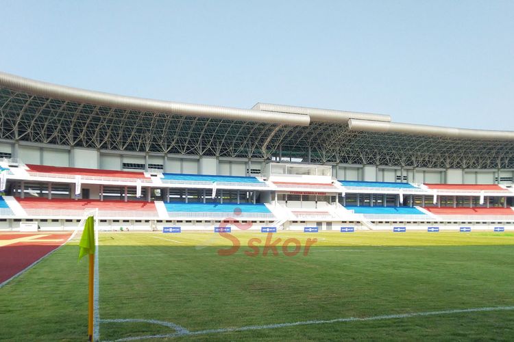 Suasana Stadion Mandala Krida Yogyakarta saat di foto pada Mei 2019, setelah mengalami renovasi. 