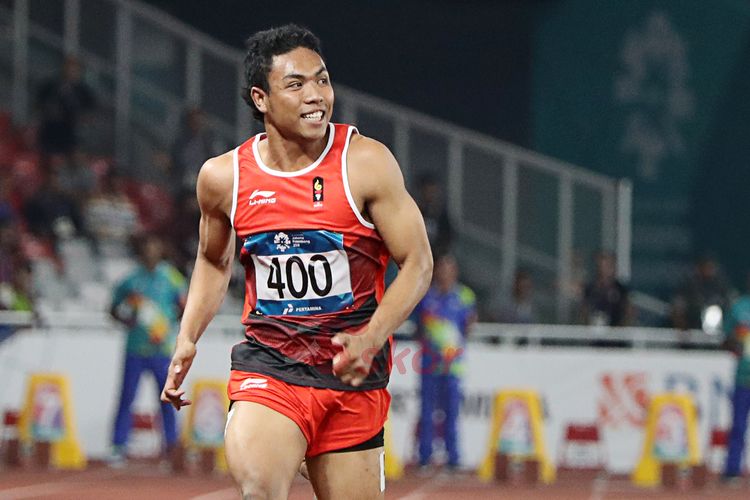 Lulu Muhammad Zohri atlet lari 100m turun pada Asian Games 2018