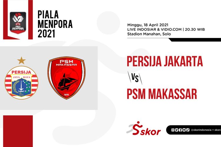 Link Live Streaming Piala Menpora 2021 Persija Jakarta Vs Psm Makassar