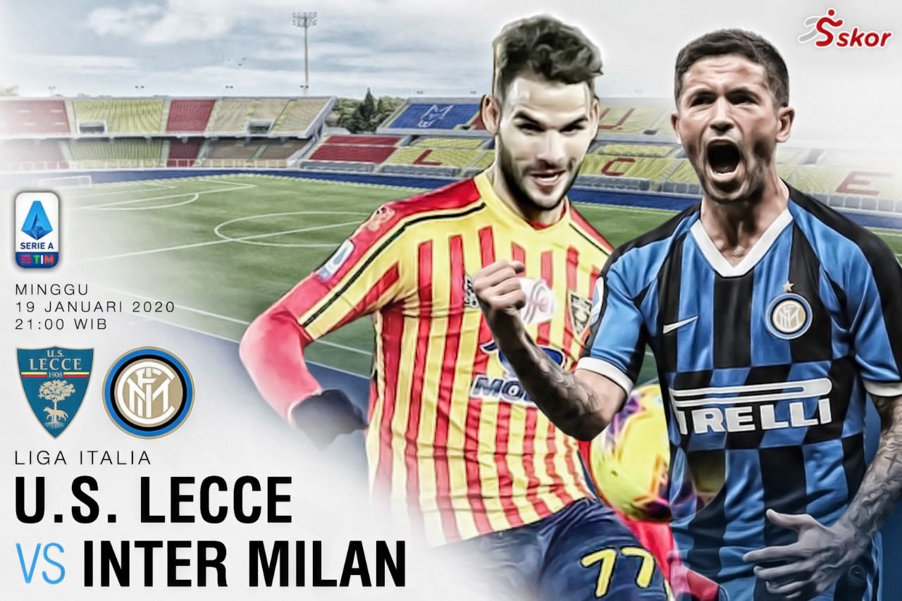 Ilustrasi laga Lecce kontra Inter Milan pada pekan ke-20 Liga Italia, Minggu (19/1/2020)