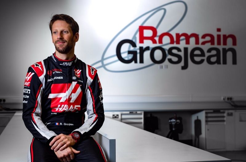 Romain Grosjean berpose untuk tim Haas yang akan diperkuatnya untuk mengarungi F1 2020.