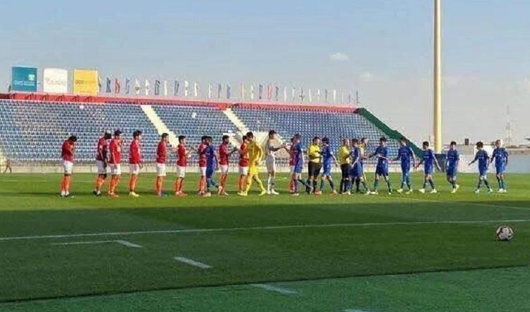 Laga pra-musim dua klub Liga Super China 2020, Guangzhou Evergrande Taobao kontra Chongqing Dangdai di Dubai, UEA, 8 Maret 2020.