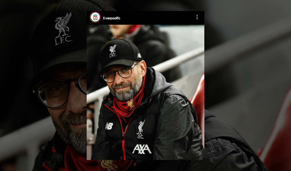 Pelatih Jurgen Klopp meminta para pemain Liverpool tetap bermain ngotot walau tidak akan disaksikan penonton pada Juni 2020. / Instagram / Liverpool