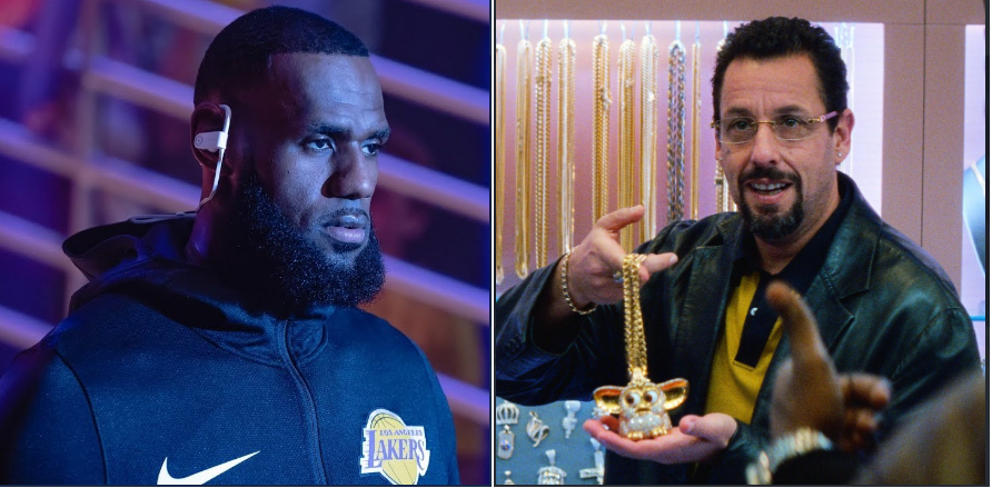Bintang NBA asal LA Lakers, LeBron James (foto kiri), akan berkolaborasi dengan aktor komedi dan produser Adam Sandler (kanan) dalam film Hustle.  