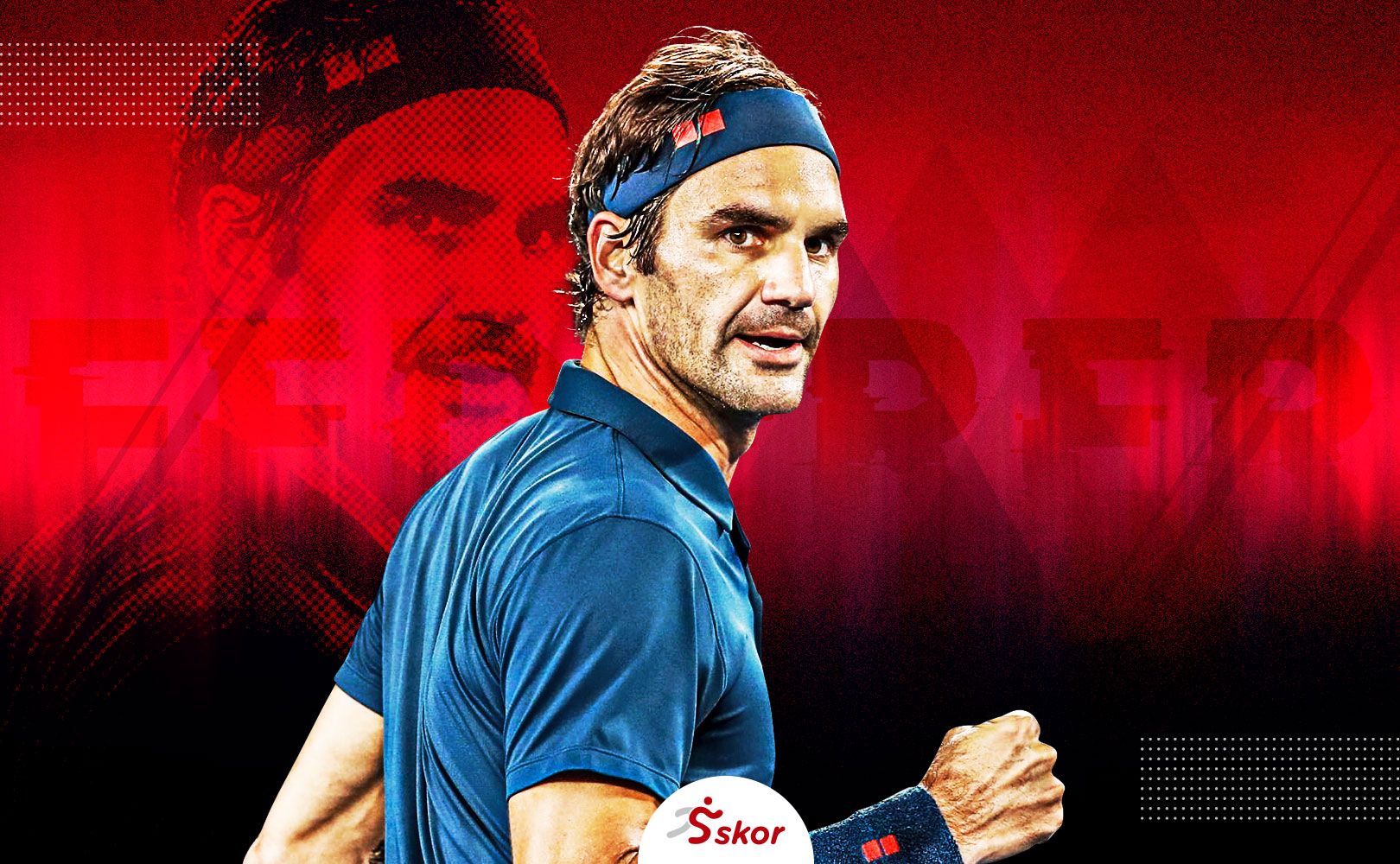 Cover artikel Roger Federer. 