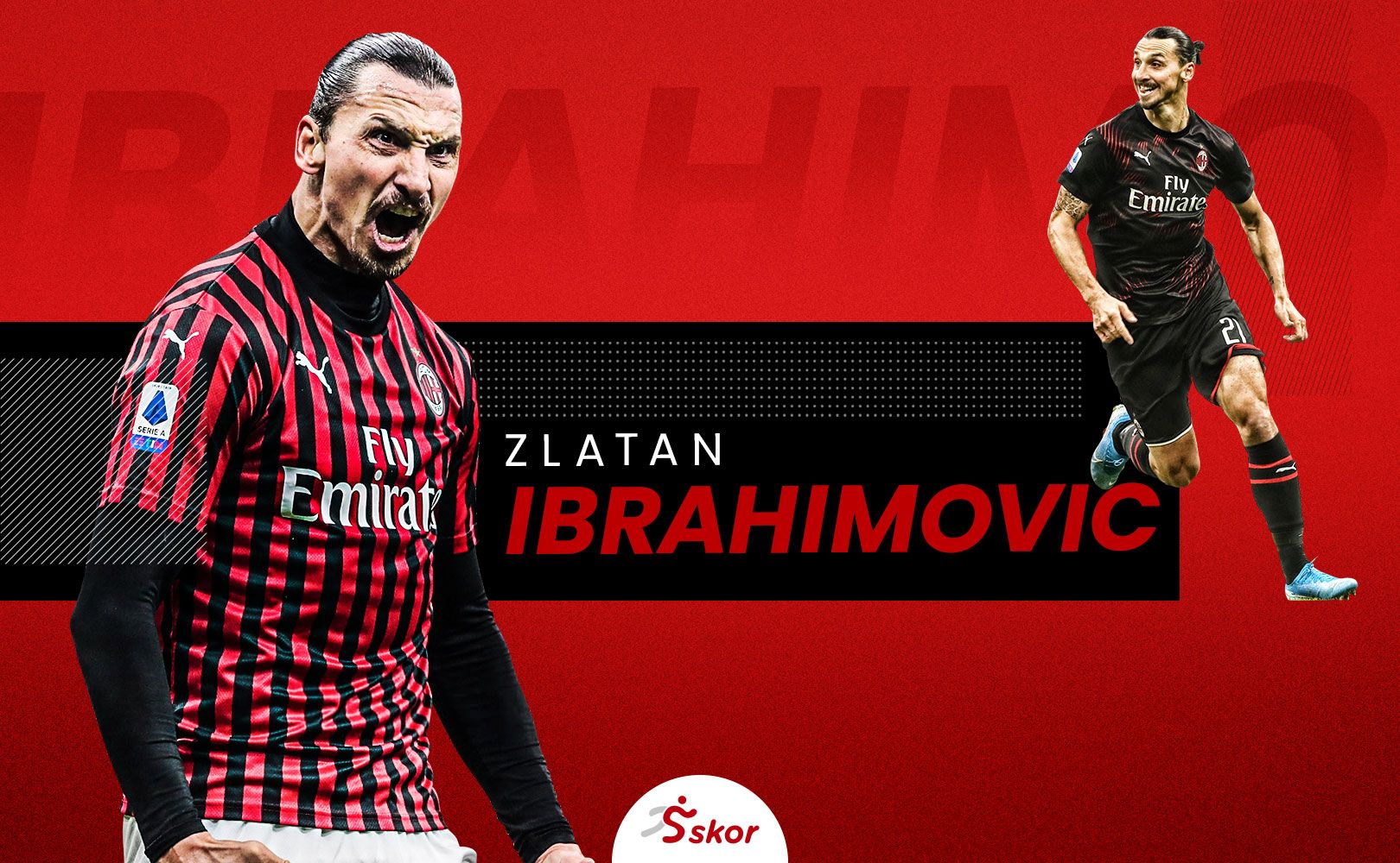 Cover striker AC Milan, Zlatan Ibrahimovic.